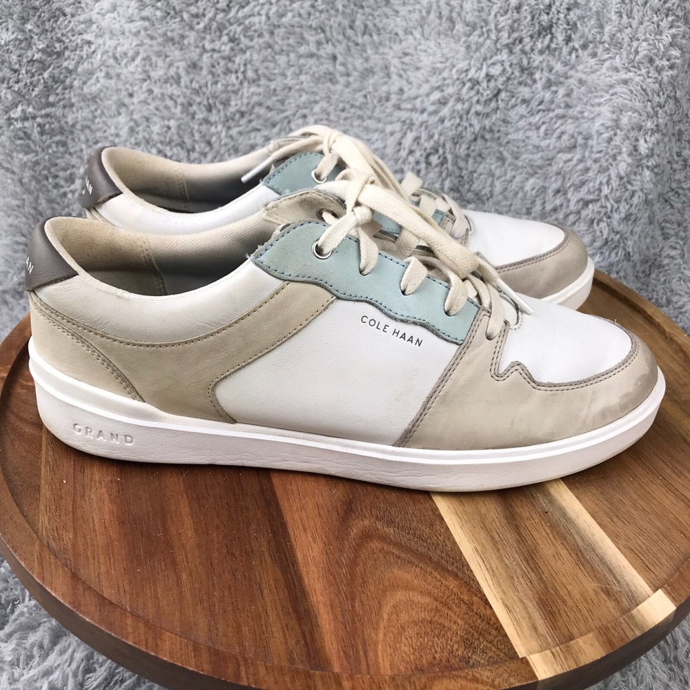 Cole Haan Grand Crosscourt Modern Sneakers Womens 7.5B White/Birch Leather Shoes